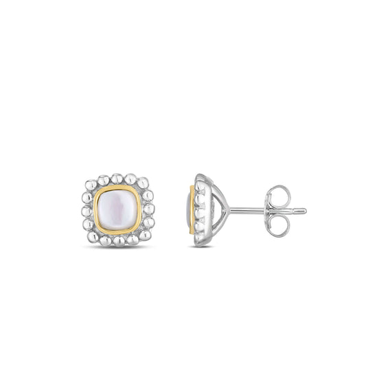 Sterling Silver & 18K Gold Quadra Popcorn Studs