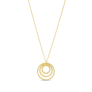 14K Diamond Cable Circle Pendant Necklace from Phillip Gavriel