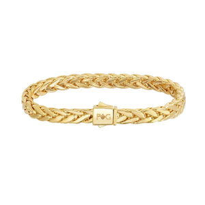 14K Gold 6.5mm Woven Chain Bracelet