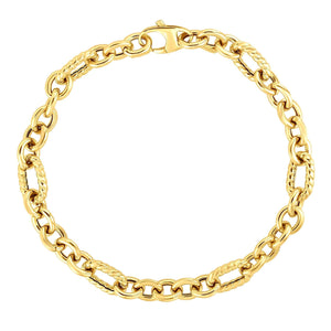 14K Gold Cable Link Chain Bracelet from Phillip Gavriel