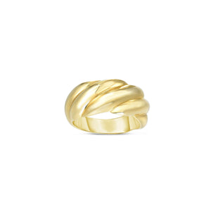 14K Gold Cable Sculpted Ring