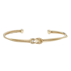14K Gold & Diamond L'Infinito Cable Bracelet from Phillip Gavriel