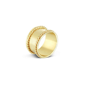 14K Gold Lucia Cable Band Ring