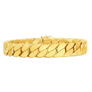 14K Gold Modern Curb Chain Bracelet