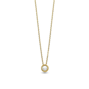 14K Gold & Pearl Cable Pendant from Phillip Gavriel