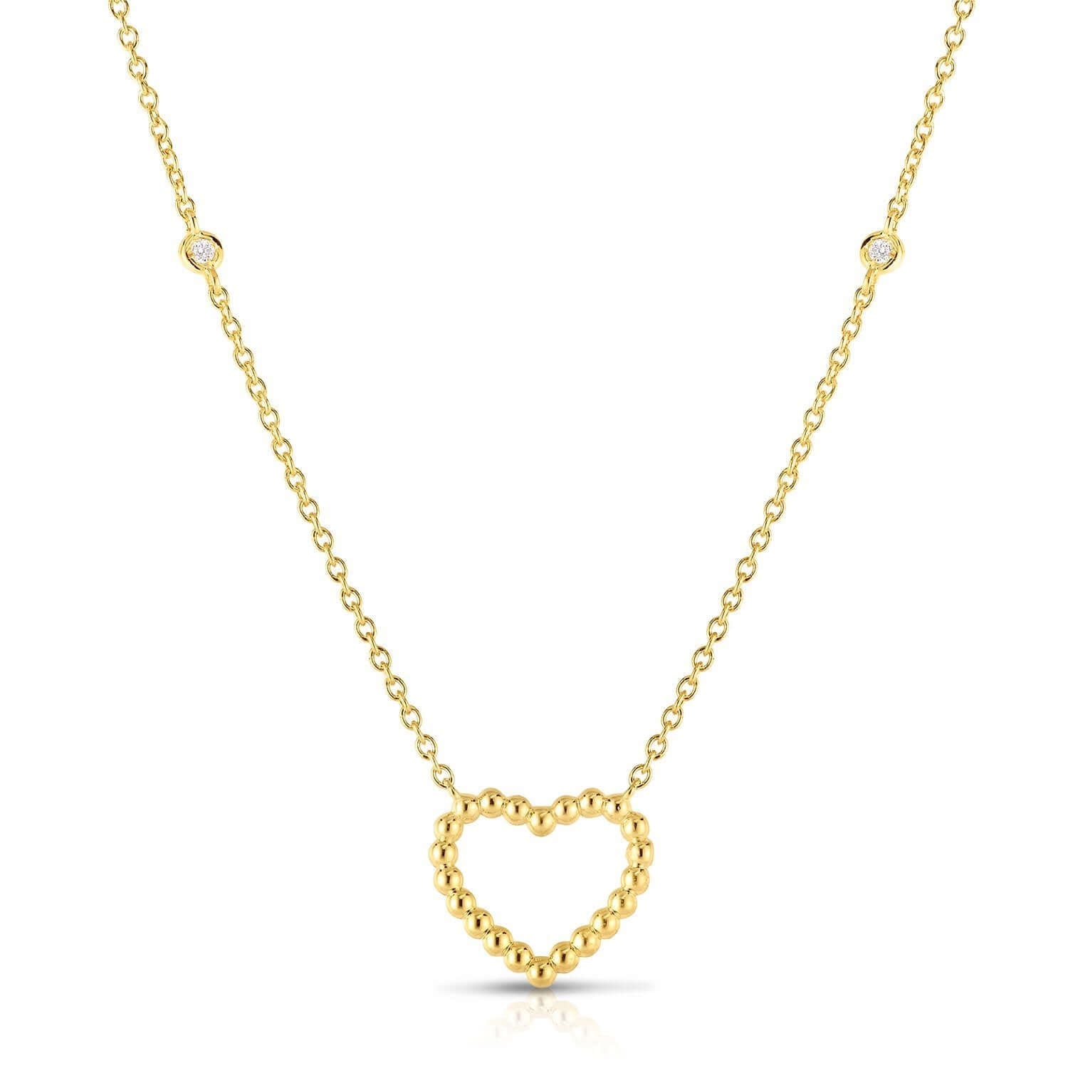 ネックレス・ペンダント Monday Edition _ Valentine Heart Necklace 14k-gold-popcorn-heart-