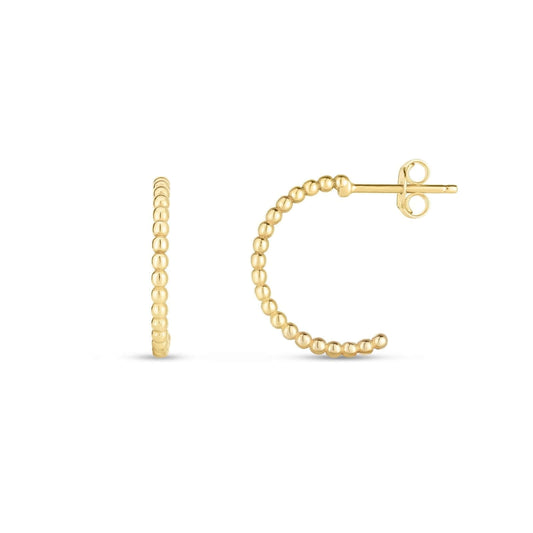 14K Gold Single Row Earrings