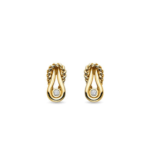 14K Gold & Diamond L'Infinito Knot Earrings