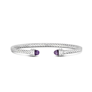 Square Cable Silver Studded Bangle from Phillip Gavriel