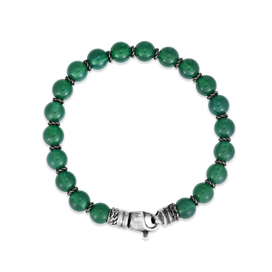 Silver & Gemstone Bead Bracelet
