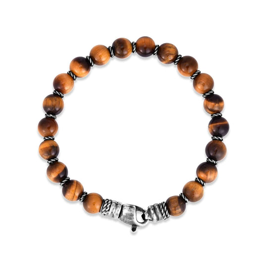 Silver & Gemstone Bead Bracelet