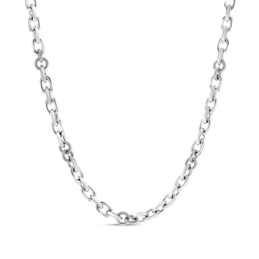 Sterling Silver Marco Cable Chain Necklace