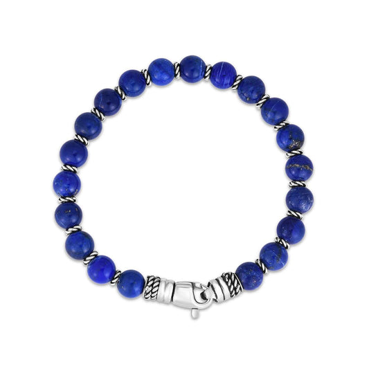 Silver & Gemstone Bead Bracelet