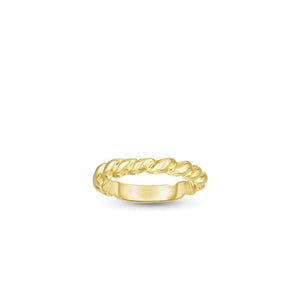 14K Gold Thin Cable Band