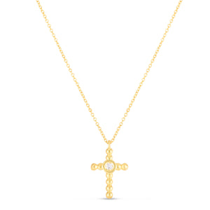 14K Gold & Diamond Cross Pendant from Phillip Gavriel