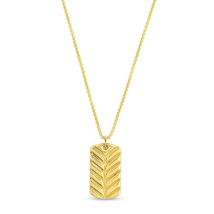 14K Gold Tag Necklace