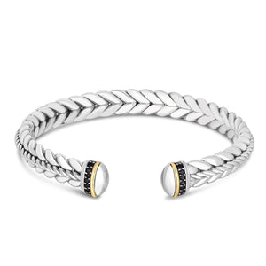 18K Gold & Black Spinel Cable Bracelet