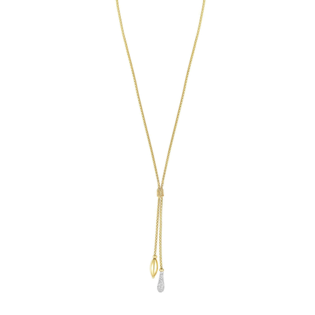 14K Gold & Diamond Popcorn Tassel Necklace | Phillip Gavriel