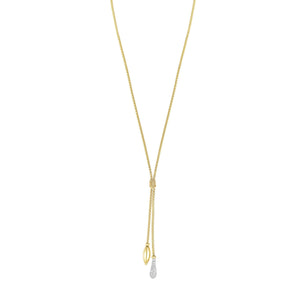 14K Gold & Diamond Popcorn Tassel Necklace