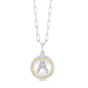Popcorn Diamond Initials Necklace from Phillip Gavriel