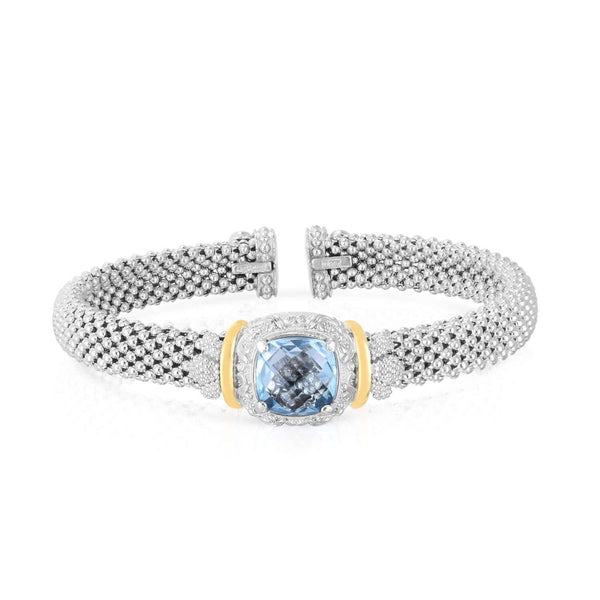 Gemstone Gold 18K & Gavriel | Cushion Cut Bracelet Silver Phillip