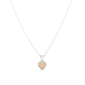 Silver & 18K Gold Beaded Heart Pendant from Phillip Gavriel