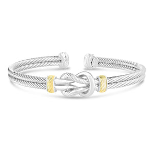 Silver & 18K Gold Knot Bracelet