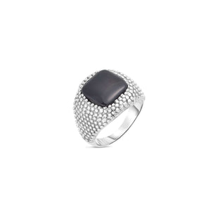 Silver & Black Onyx Signet Ring