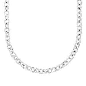 Silver Italian Cable Oval Chain Necklace from Phillip Gavriel