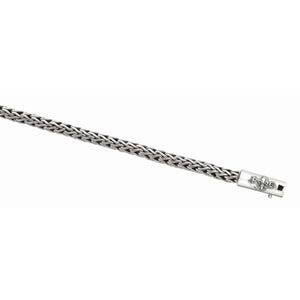 Silver Round Woven Chain Bracelet