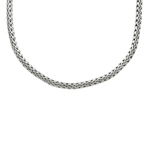 Silver Round Woven Chain Necklace from Phillip Gavriel