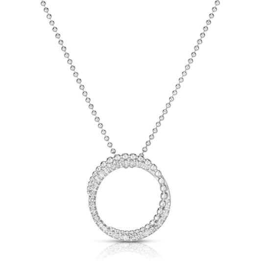 Sterling Silver Circle Popcorn Pendant