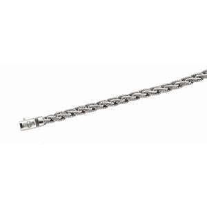 Silver Woven Chain S Link Bracelet