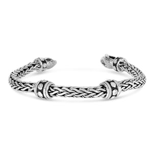 Silver Woven Chain Stud Men's Bracelet from Phillip Gavriel